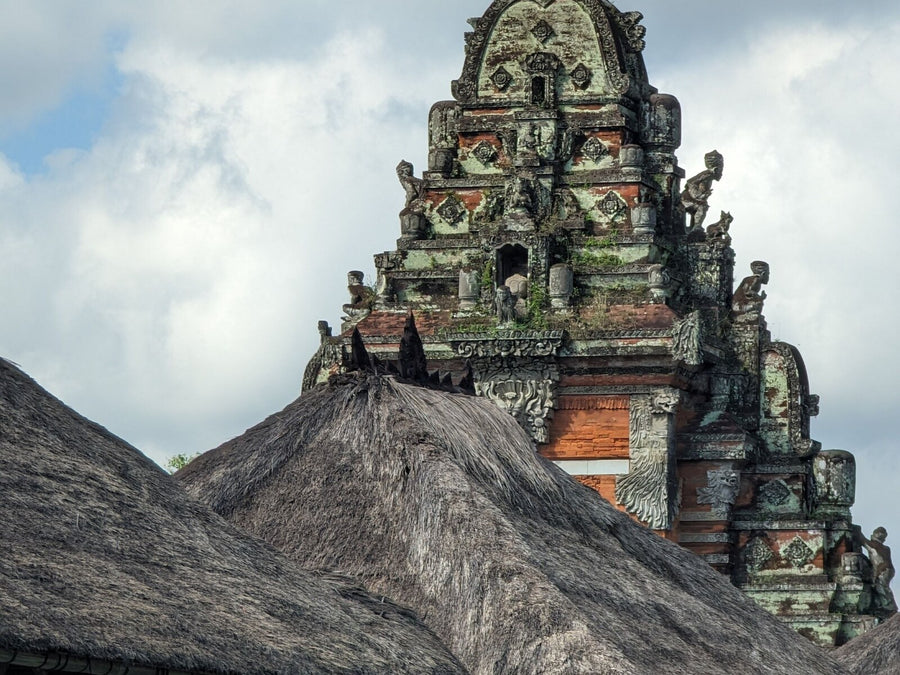 Traditional Balinese temple gate in Bali, Indonesia