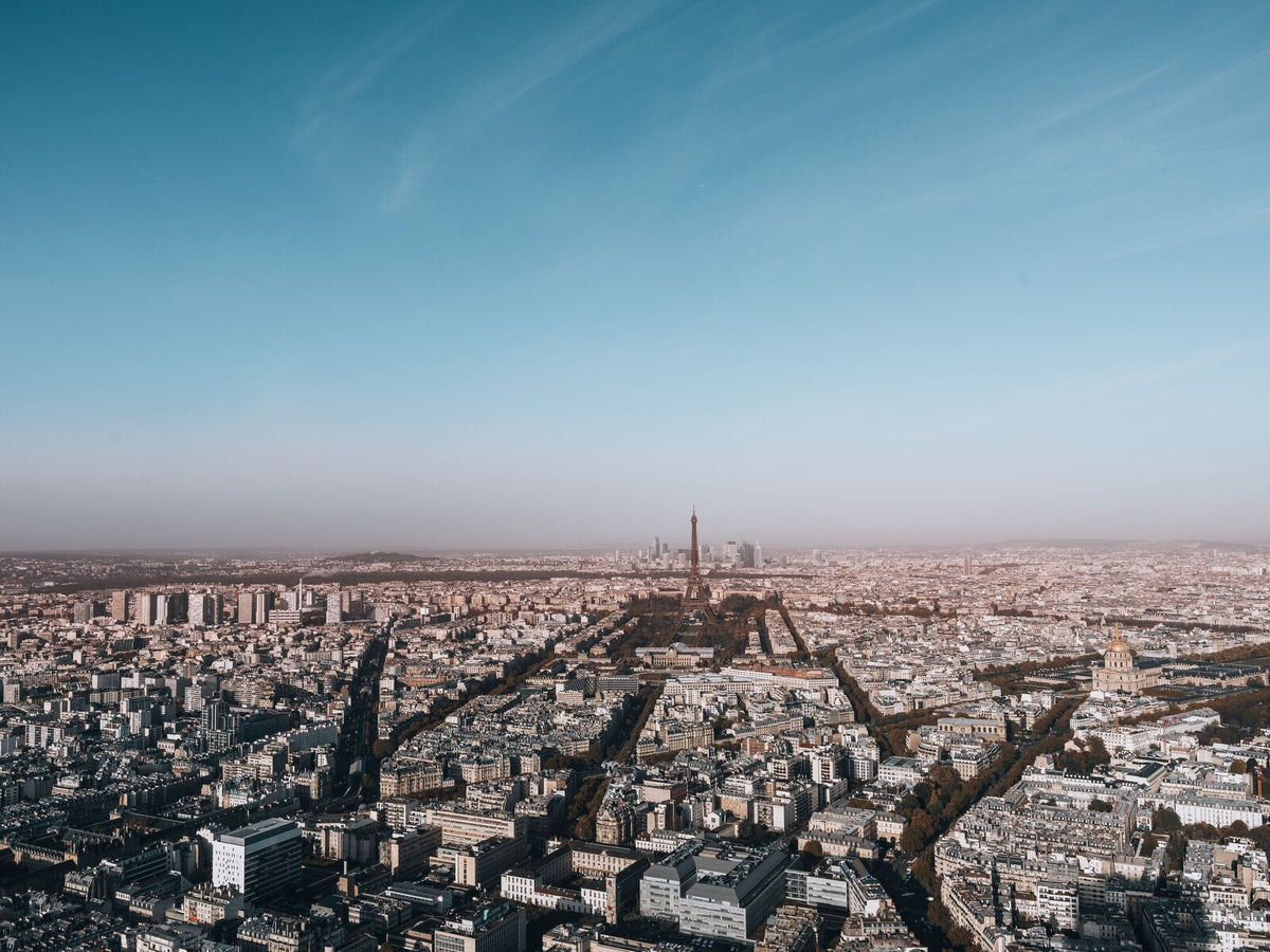 Paris skyline with the Eiffel Tower, representing Telroo's Europe 33-country plan