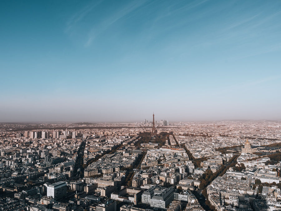 Paris skyline with the Eiffel Tower, representing Telroo's Europe 33-country plan