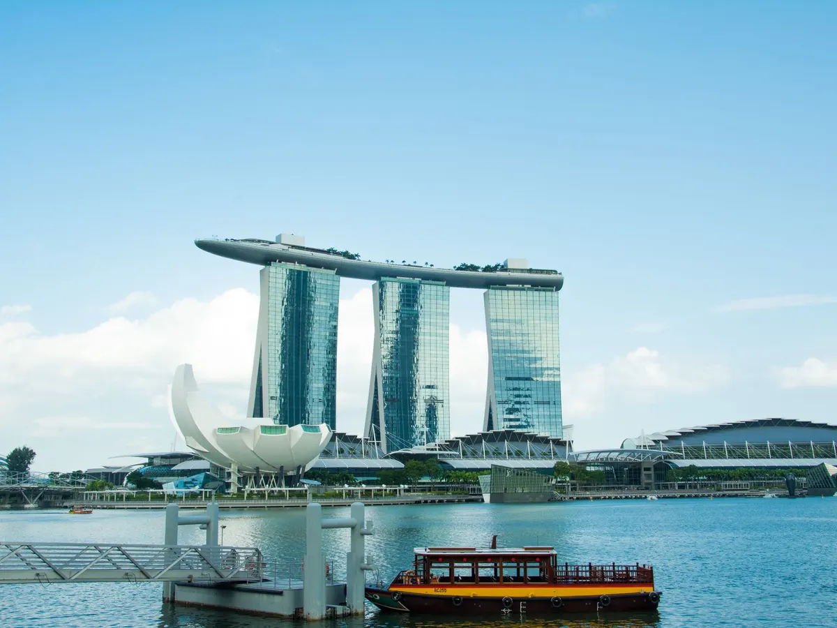 Singapore skyline at Marina Bay