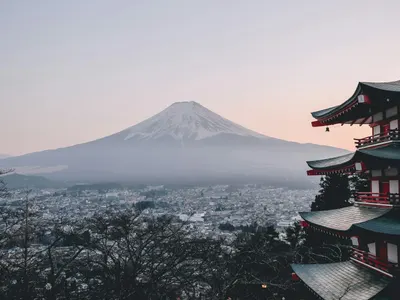 Mount Fuji and Chureito Pagoda, Japan