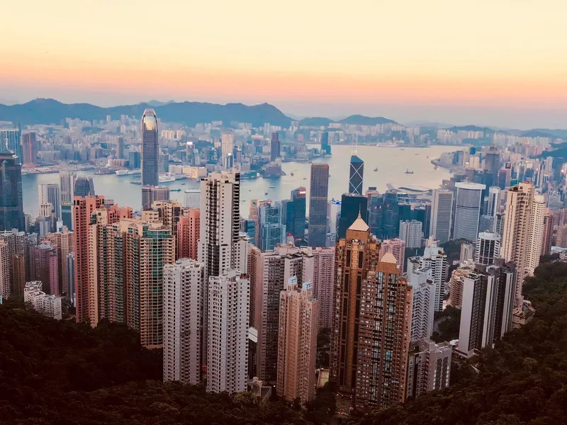 Hong Kong skyline and Victoria Harbour from Victoria Peak